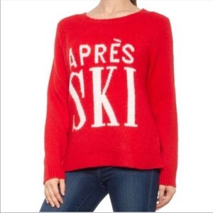 Cupcakes and Cashmere Women's Apres Ski Red Sweater Size L